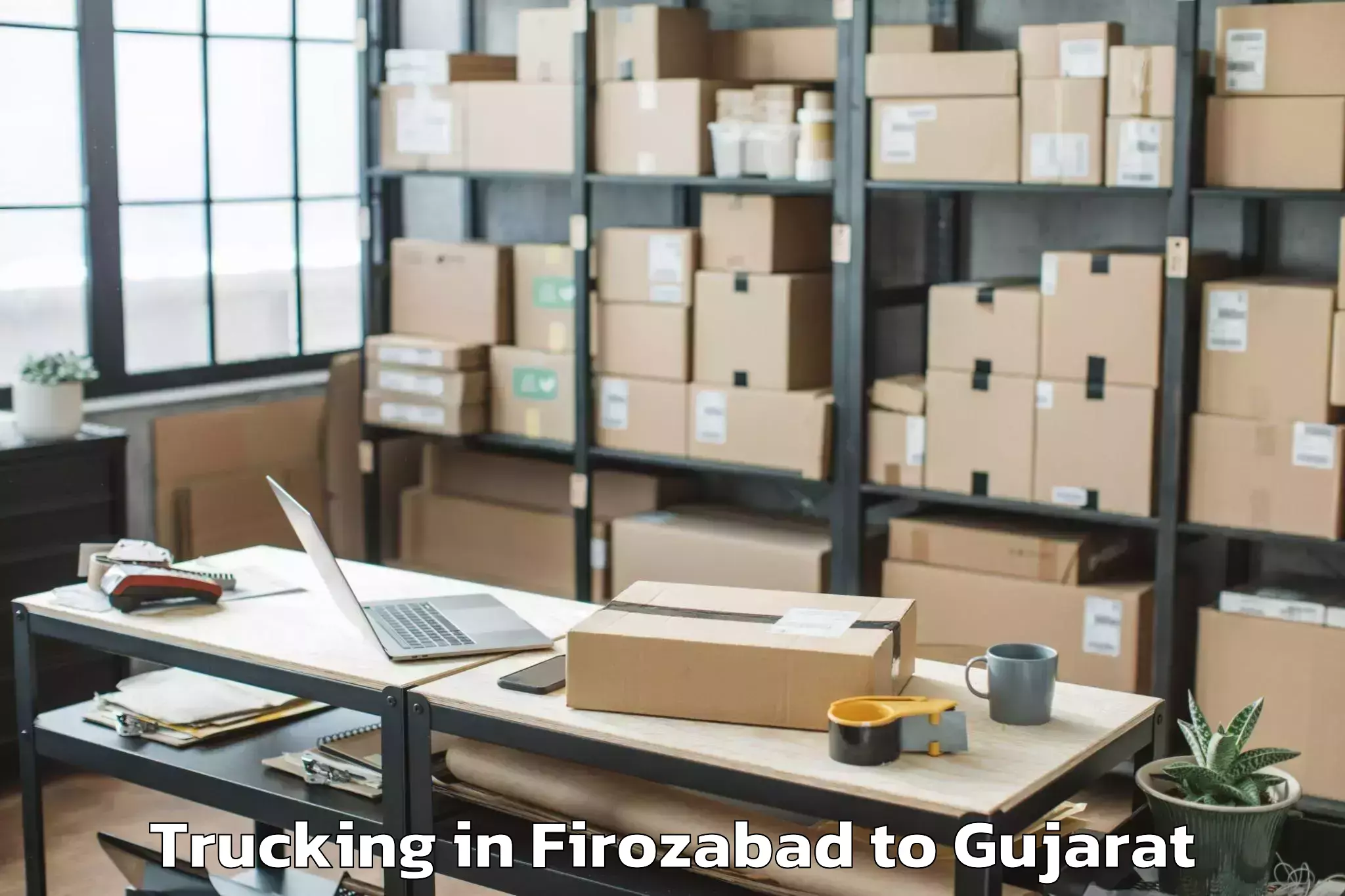 Book Your Firozabad to Olpad Trucking Today